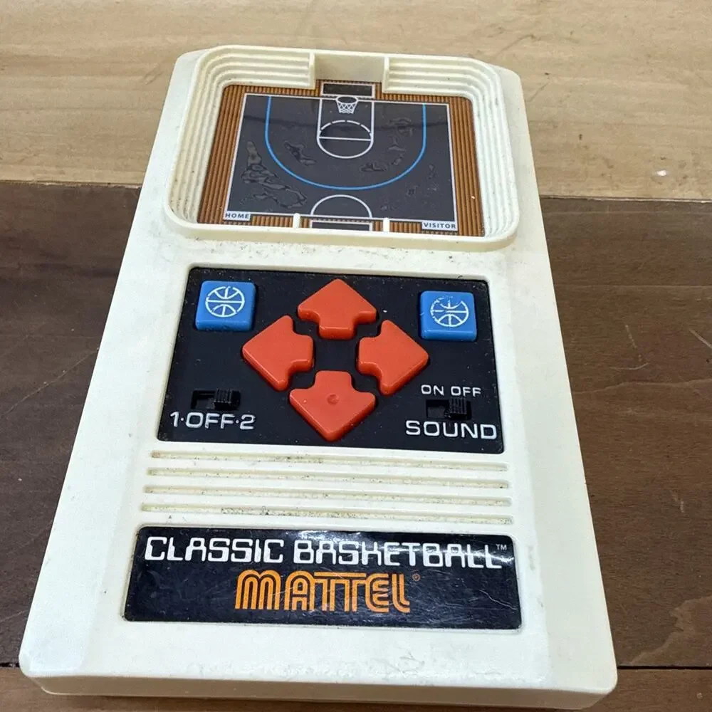 Vintage Classic Basketball Handheld Video Game Mattel Electronics Tested